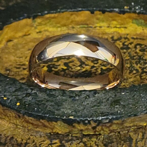 Women's Rose Gold Promise Ring Band - Girls Rose Gold Promise Ring For Her - Picture 6 of 7